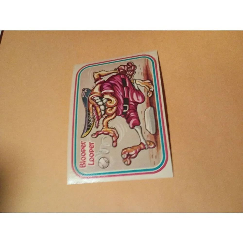 1988 Leaf Awesome All Stars Trading Card 61 Blooper Looper Baseball Parody